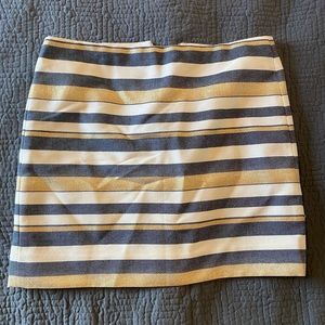 J Crew gold metallic and blue skirt - size 2